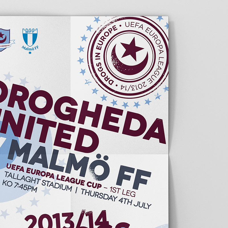Drogheda United v Malmo UEFA League Cup Poster