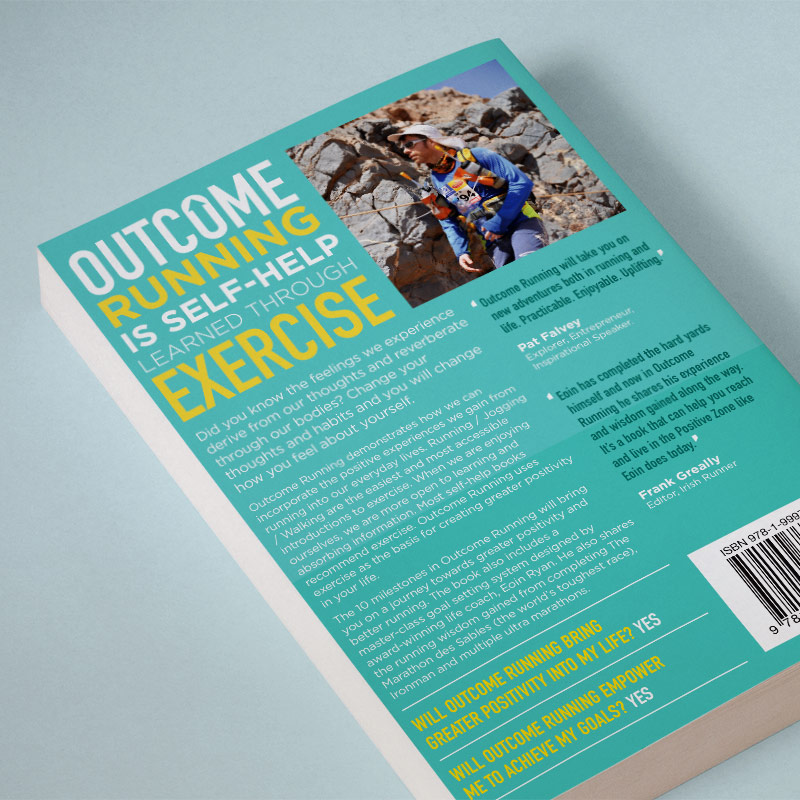 Outcome Running Book Back Cover Design