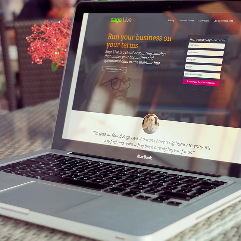 Sage Live Landing Page