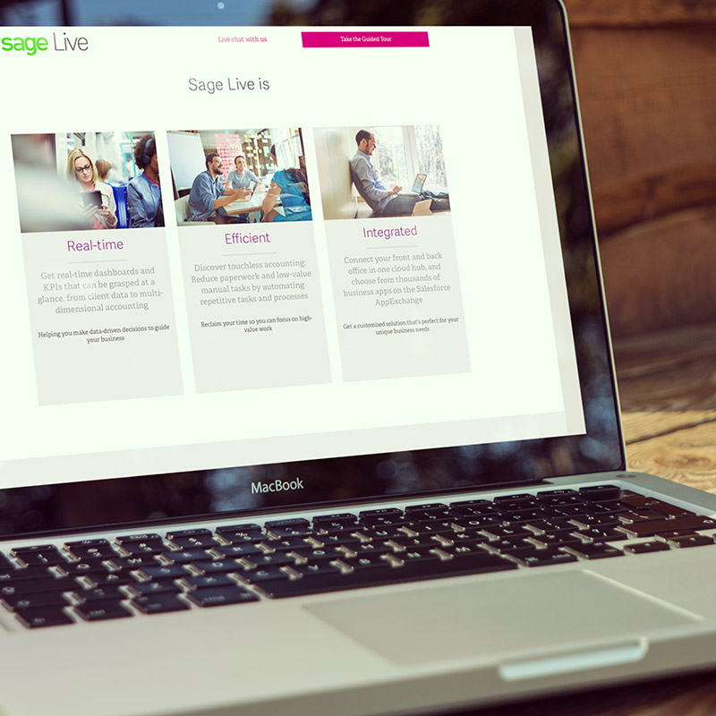 Sage Live Landing Page