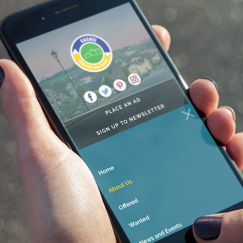 Zero Waste Cashel Website Responsive Menu